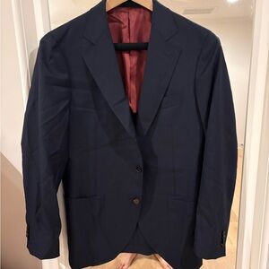 Men's Spier & Mackay Navy Blazer with Butterfly Lining - Contemporary Fit 42R